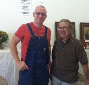 Bevin Creel and Dr. Russ Williams at the genealogy exhibit